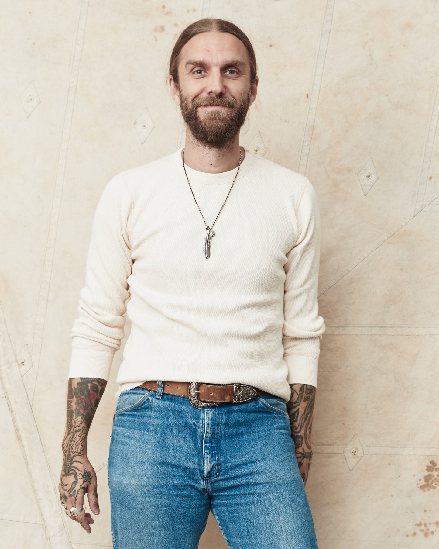 Buzz Rickson's BR63755 Long Sleeve Thermal Shirt White