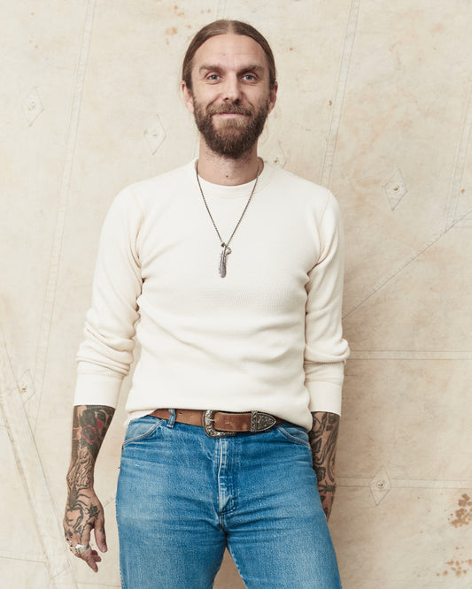 Buzz Rickson's BR63755 Long Sleeve Thermal Shirt White