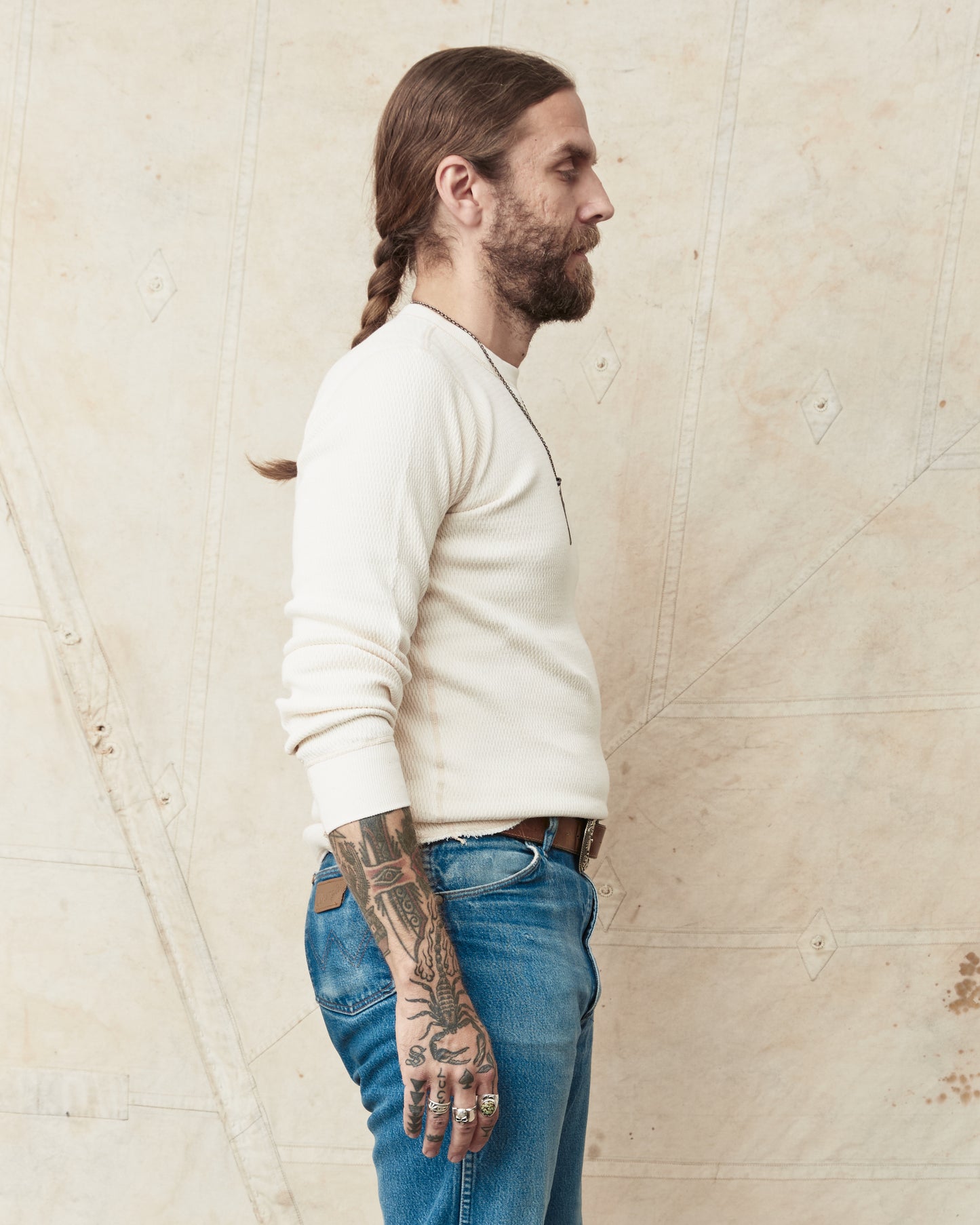 Buzz Rickson's BR63755 Long Sleeve Thermal Shirt White