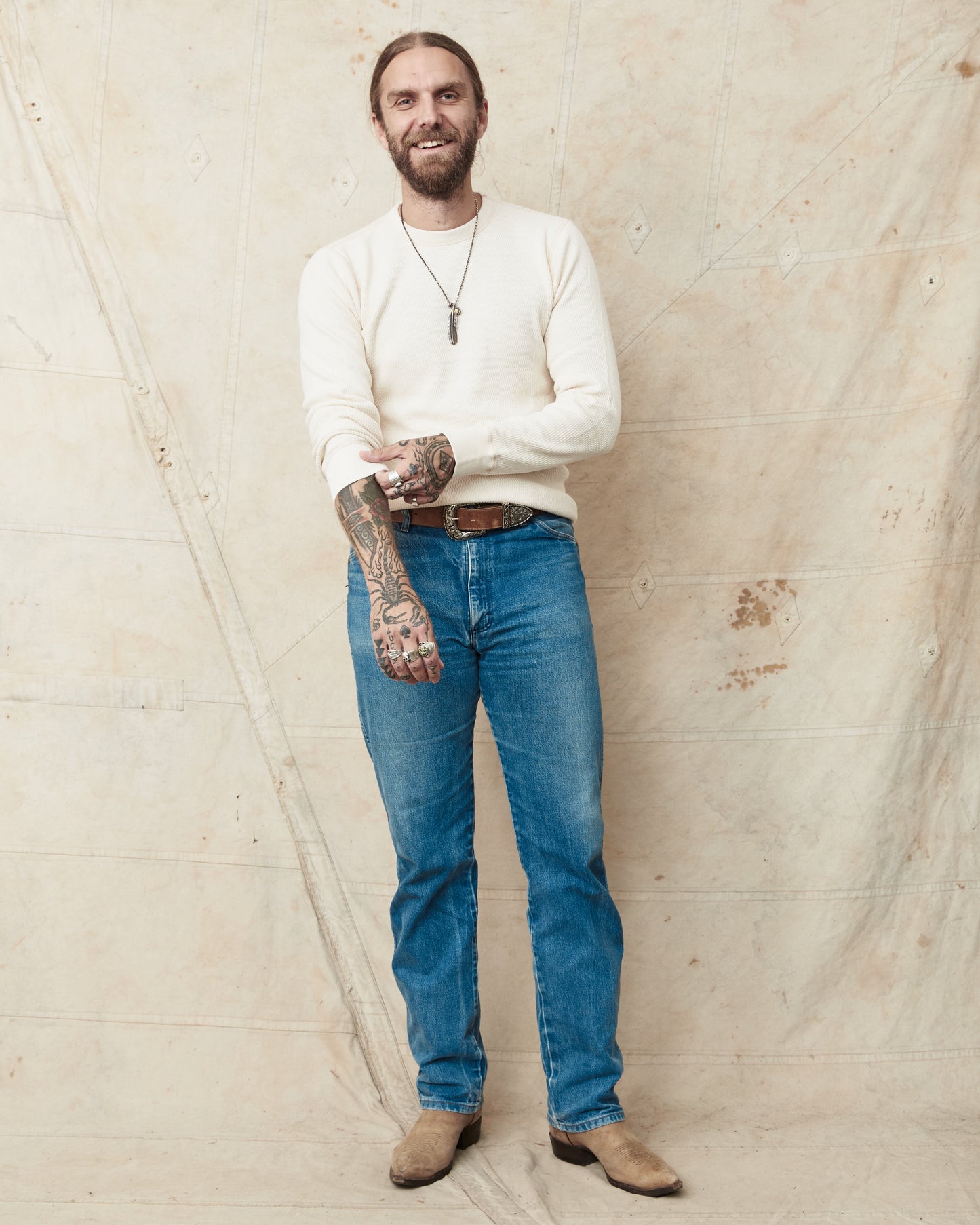 Buzz Rickson's BR63755 Long Sleeve Thermal Shirt White