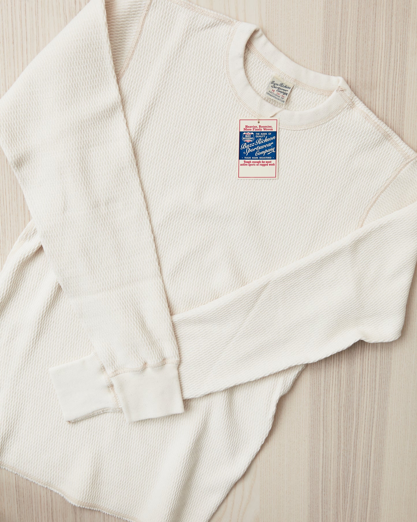 Buzz Rickson's BR63755 Long Sleeve Thermal Shirt White