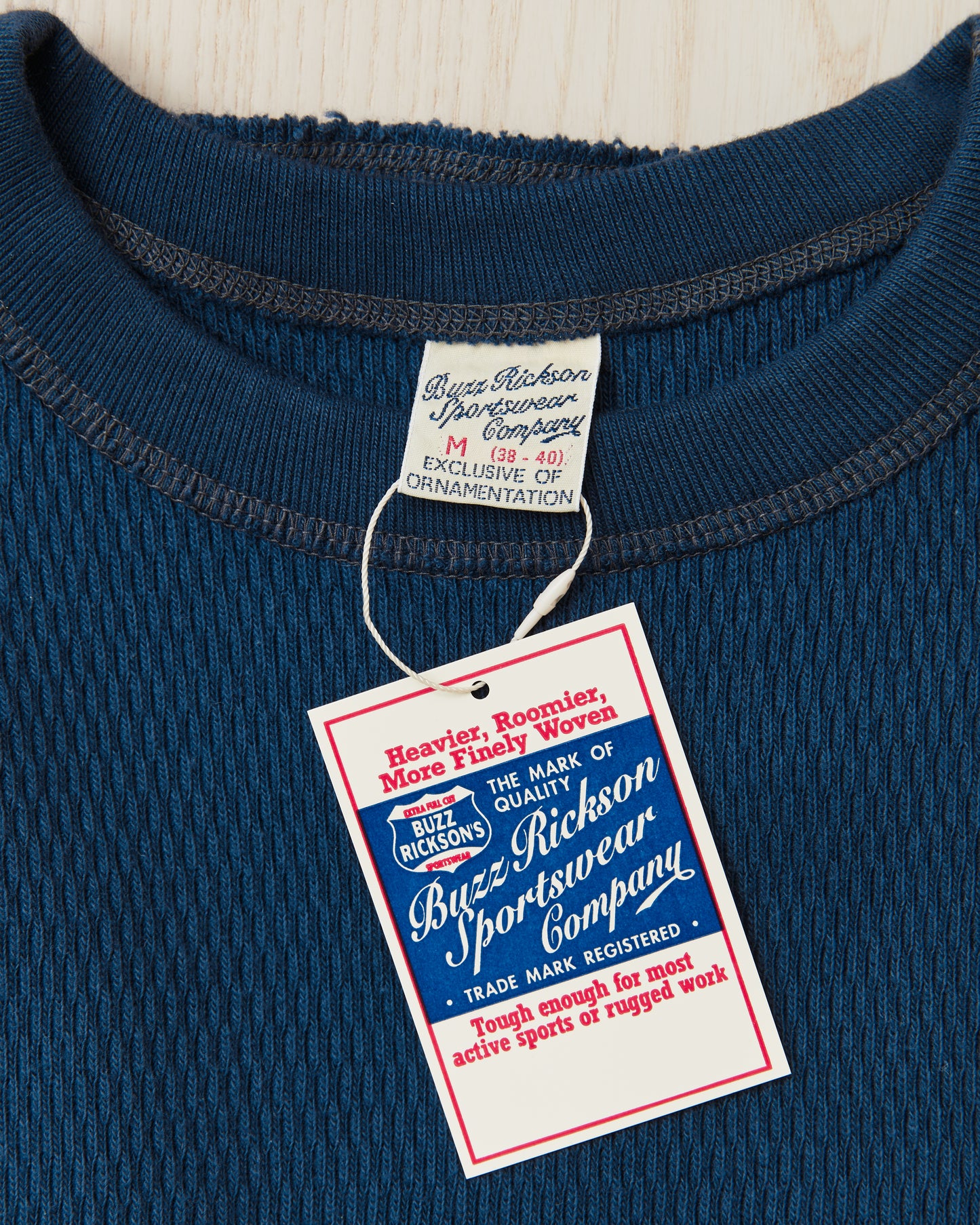 Buzz Rickson's BR63755 Long Sleeve Thermal Shirt Navy