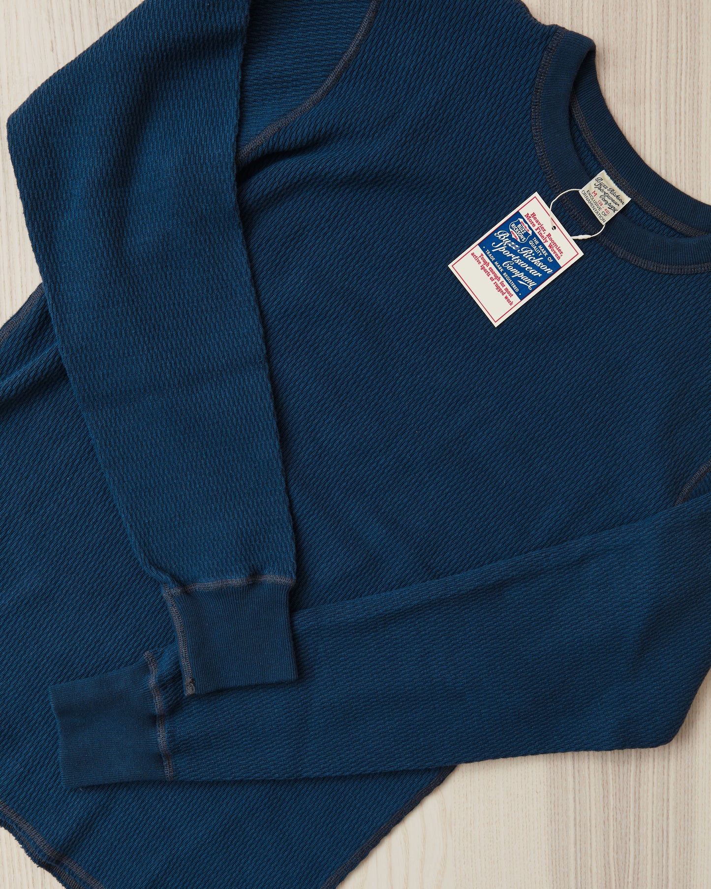 Buzz Rickson's BR63755 Long Sleeve Thermal Shirt Navy