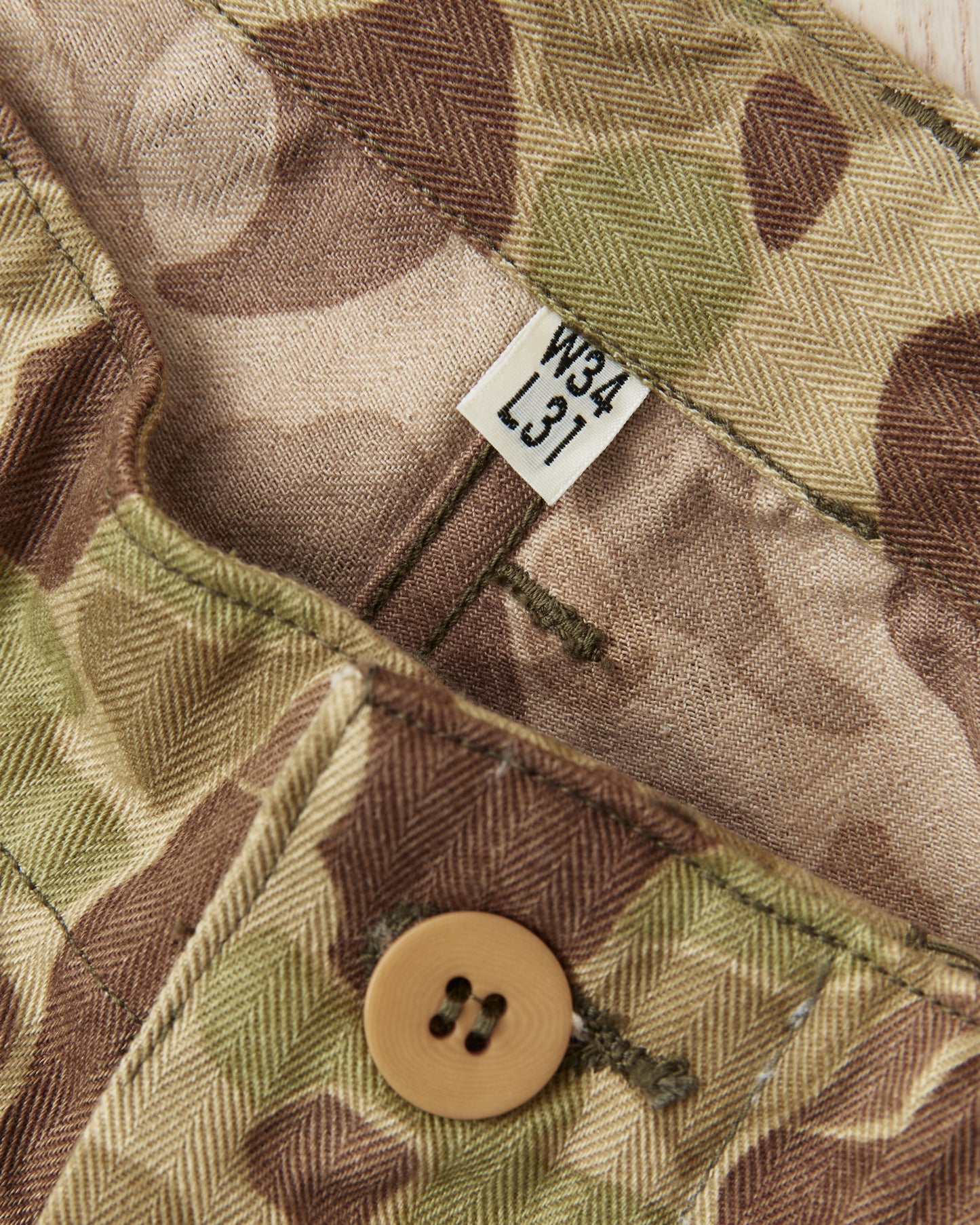 Buzz Rickson's BR42585 Trousers Herringbone Twill Frog Skin Camo