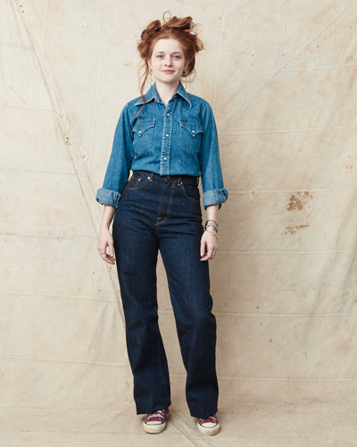 Indigofera Roslyn Women's Jeans Vintage 70's Selvage Denim Rinsed