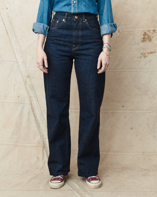 Indigofera Roslyn Women's Jeans Vintage 70's Selvage Denim Rinsed
