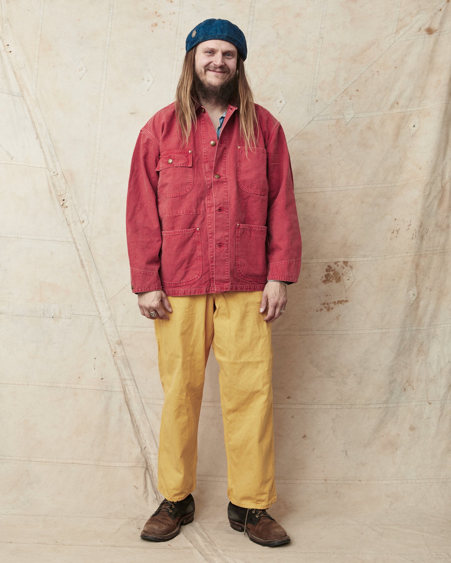 OrSlow 6034 Relaxed Fit Cover All Jacket Red