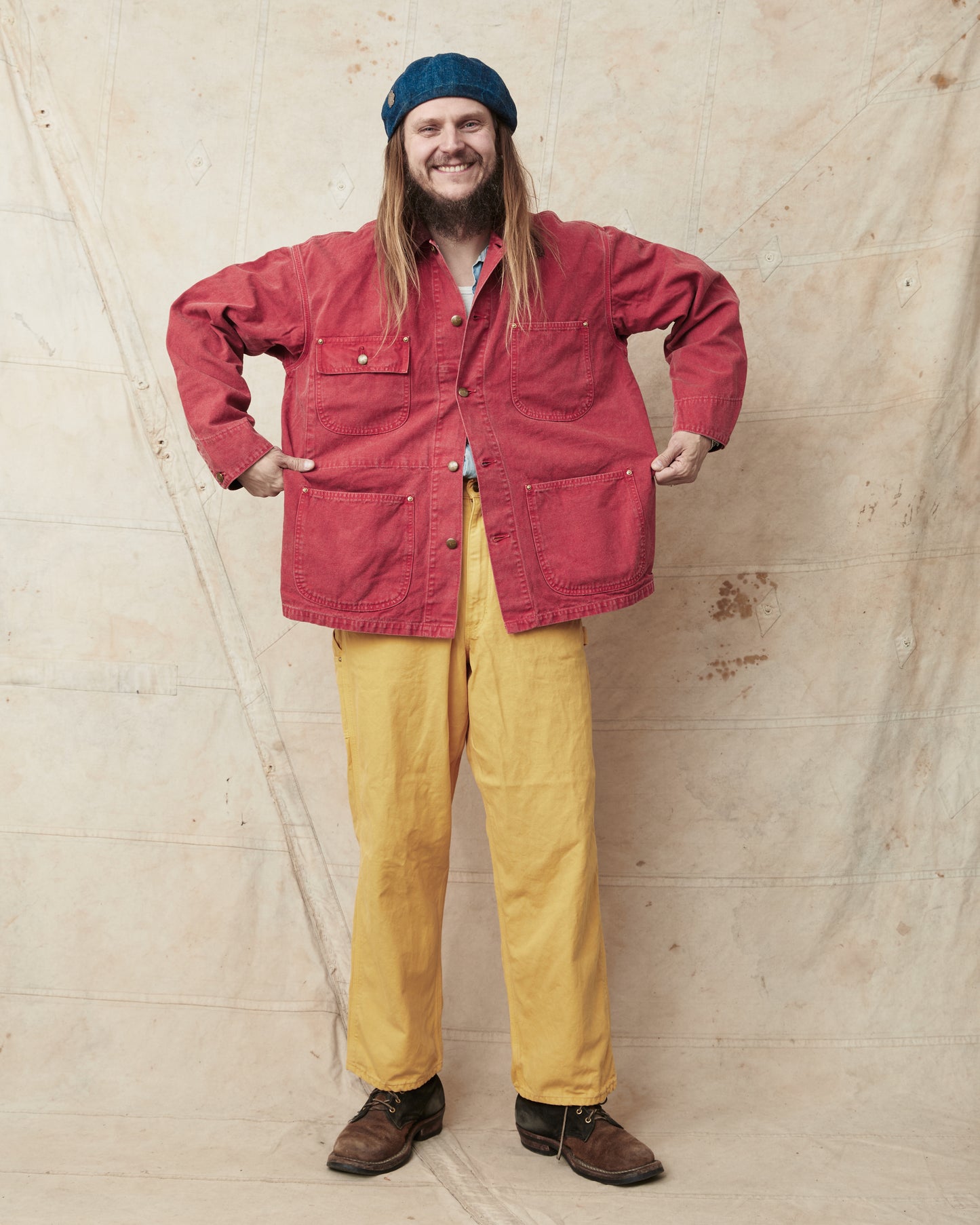 OrSlow 6034 Relaxed Fit Cover All Jacket Red