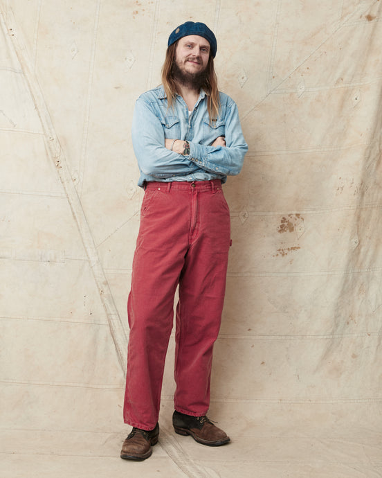OrSlow 5328 Dad's Fit Painter Pants Red