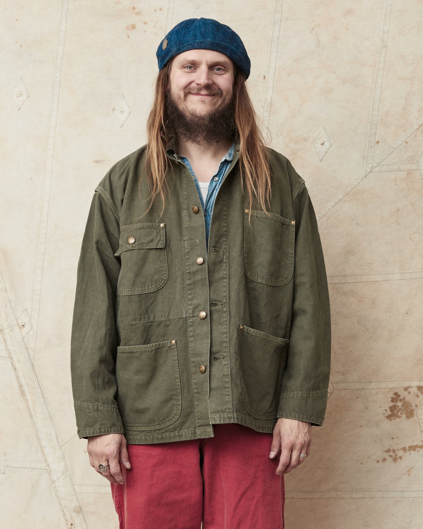 OrSlow 6034 Relaxed Fit Cover All Jacket Army Green