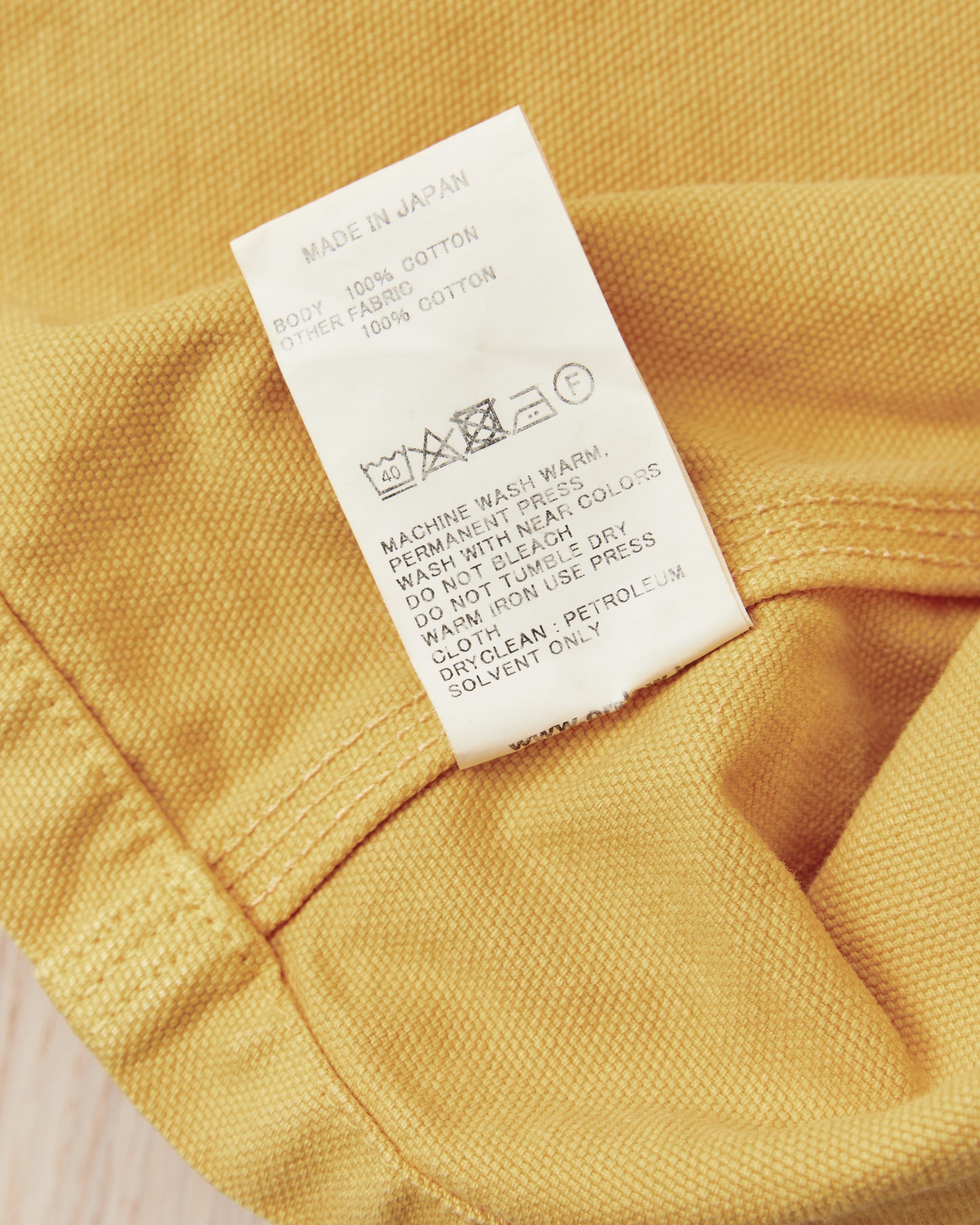 OrSlow 6034 Relaxed Fit Cover All Jacket Yellow