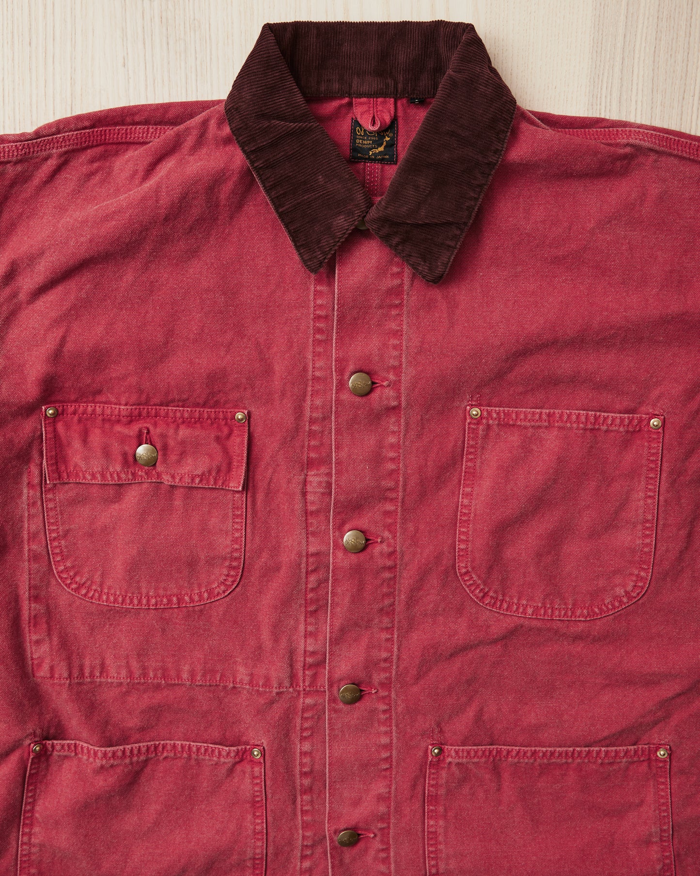 OrSlow 6034 Relaxed Fit Cover All Jacket Red