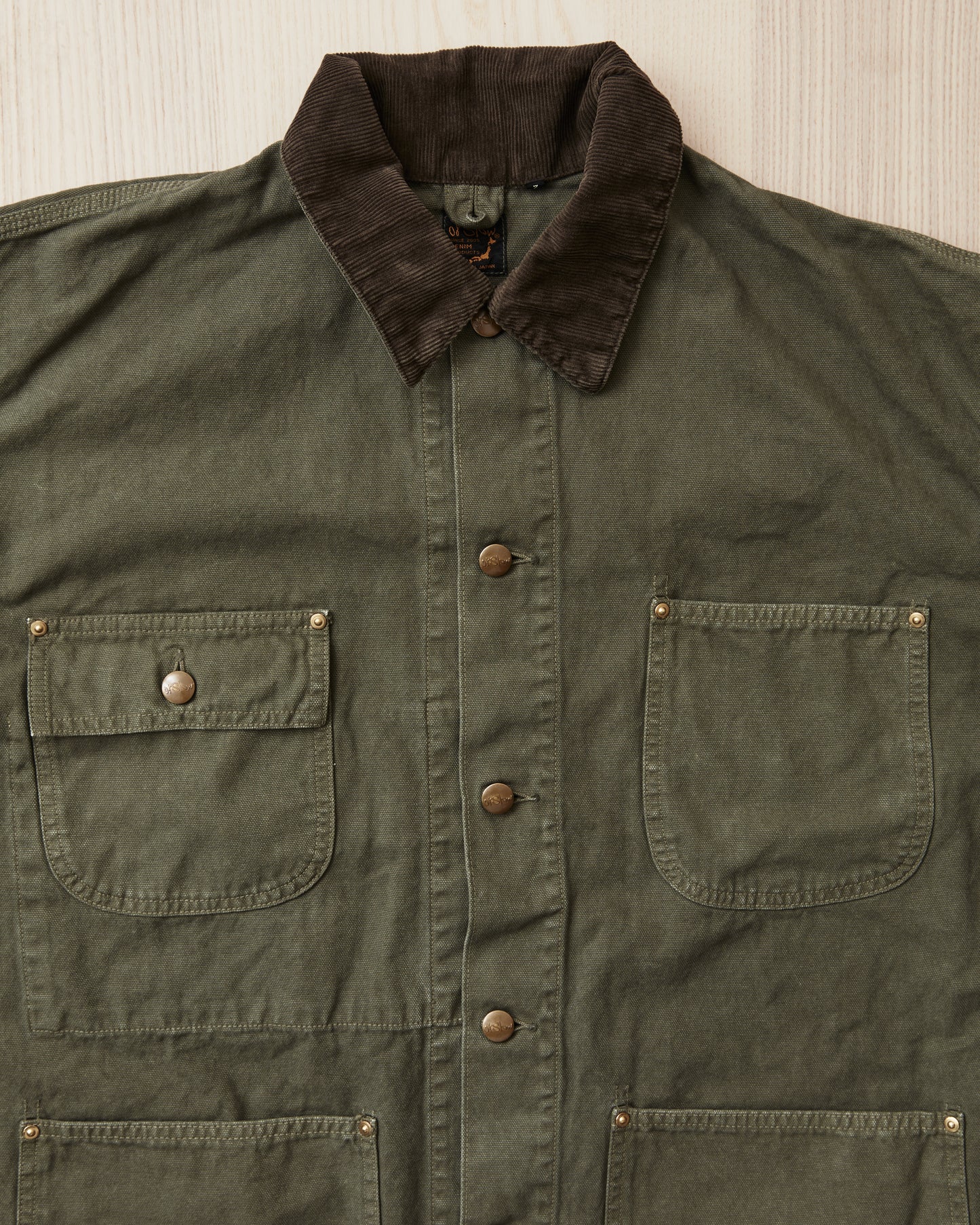 OrSlow 6034 Relaxed Fit Cover All Jacket Army Green