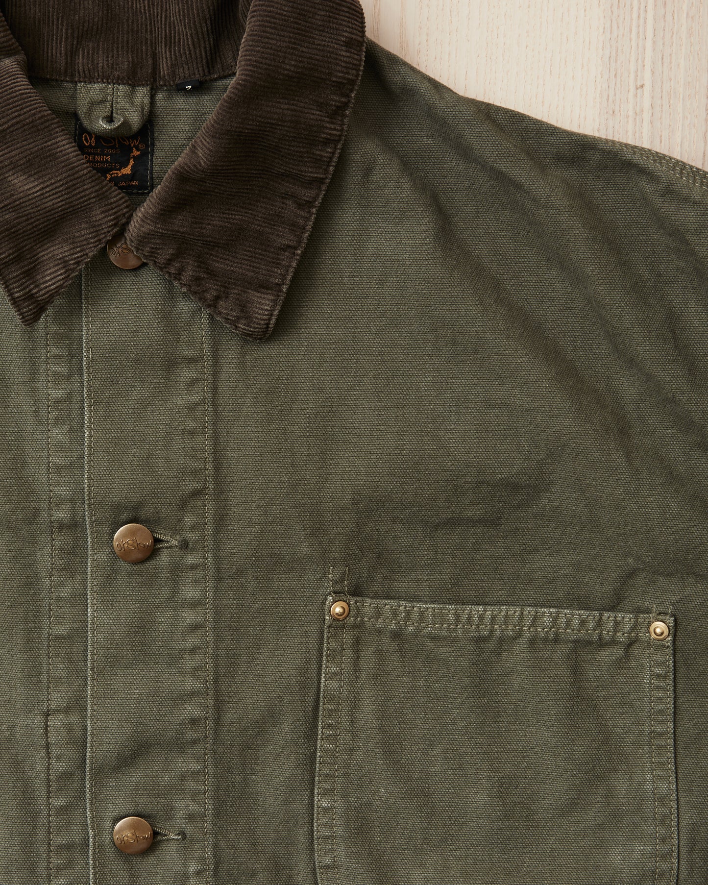 OrSlow 6034 Relaxed Fit Cover All Jacket Army Green