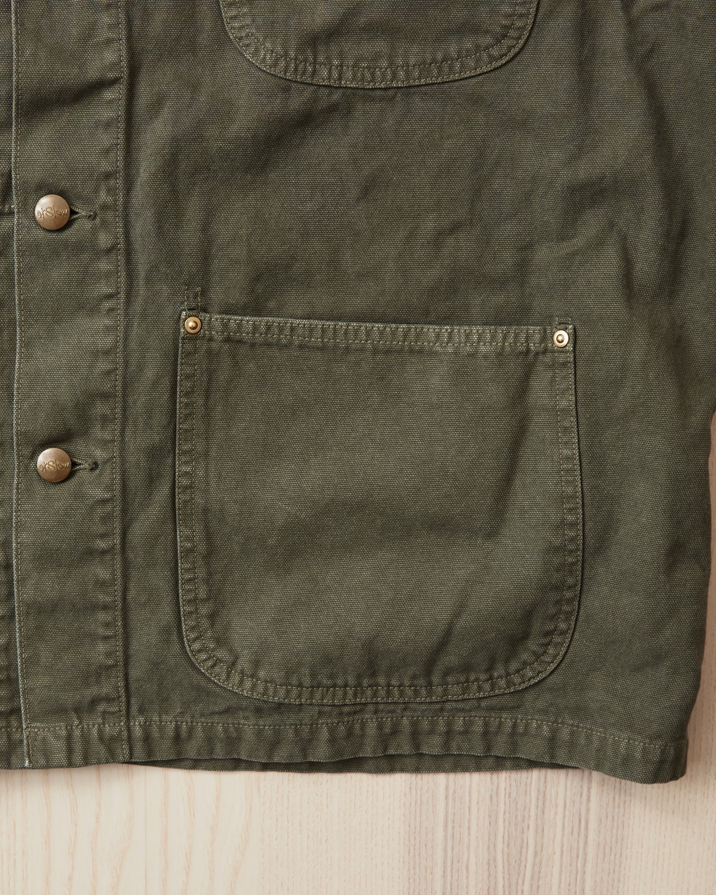 OrSlow 6034 Relaxed Fit Cover All Jacket Army Green