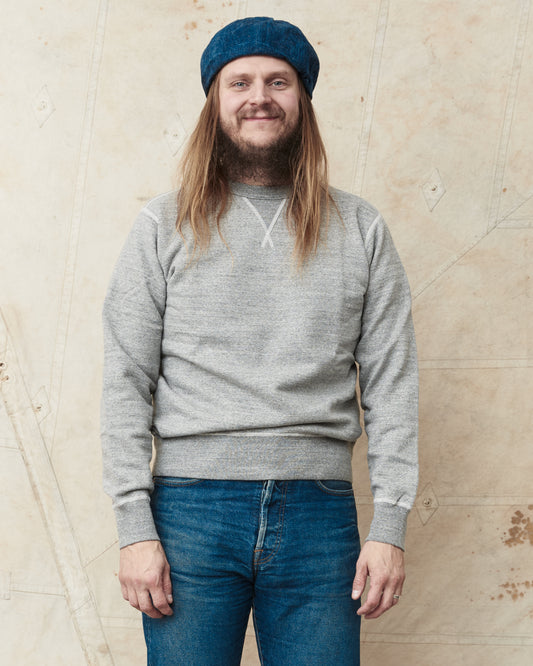 Buzz Rickson's Loopwheel Sweatshirt 4-Needle Grey BR65622