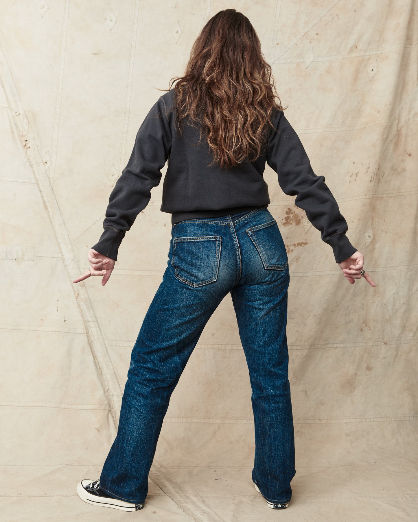 Buzz Rickson's Loopwheel Sweatshirt 4-Needle Black BR65622