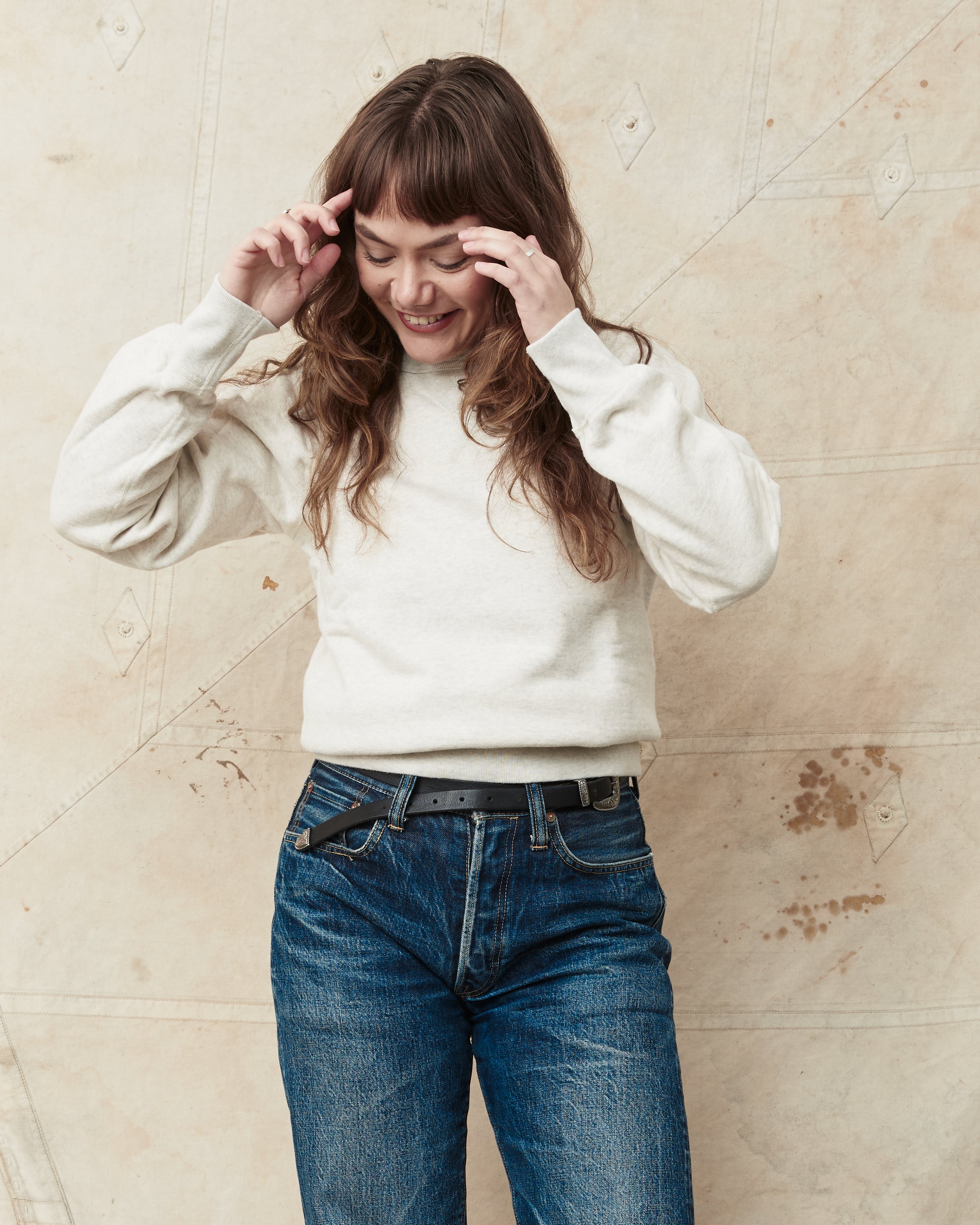 Buzz Rickson's Loopwheel Sweatshirt 4-Needle Oatmeal BR65622