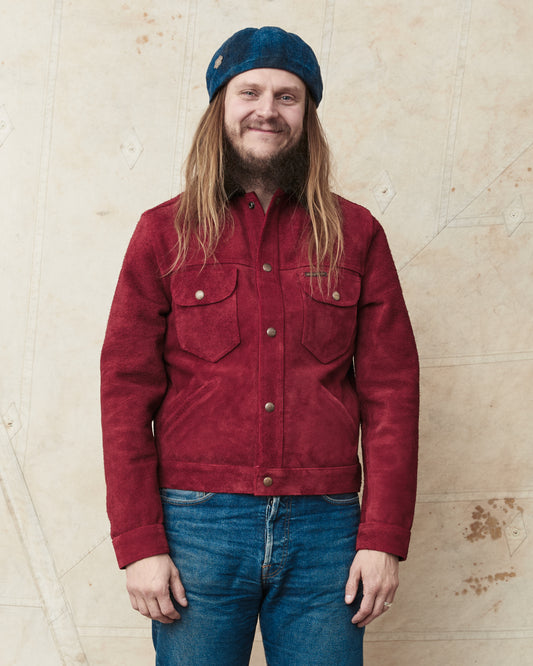 Indigofera Fargo Quarter Leather Jacket Wine