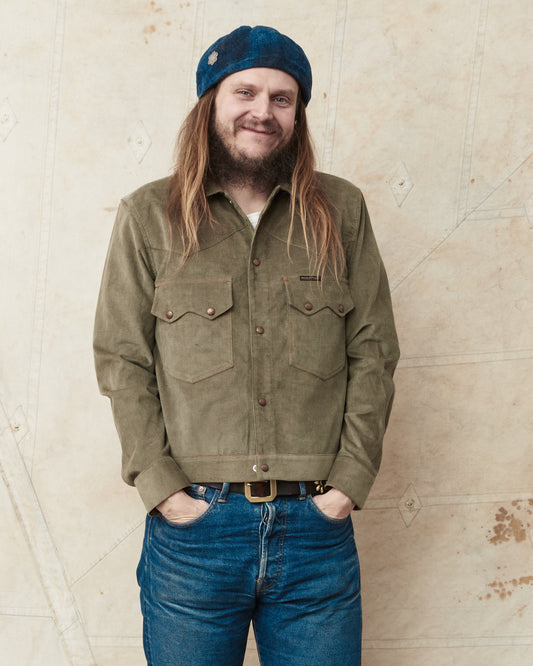 Indigofera Cooper Jacket Corduroy 13W Stone Green