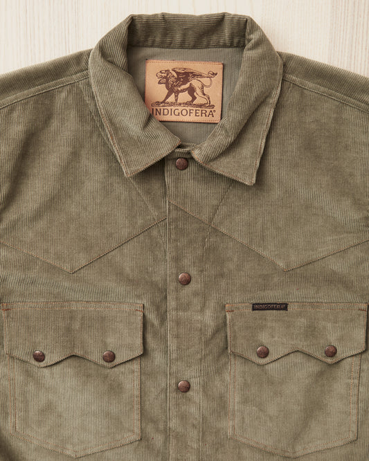 Indigofera Cooper Jacket Corduroy 13W Stone Green