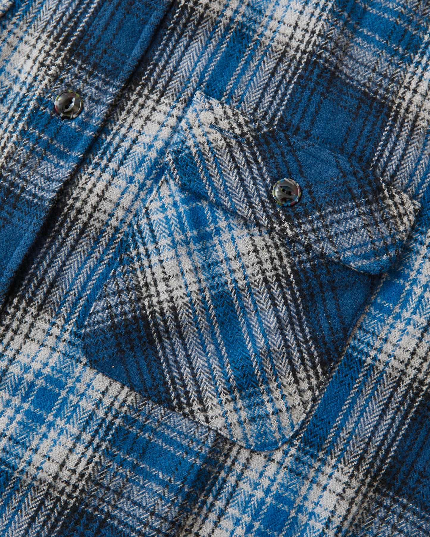 Sugar Cane & Co. SC29584 Fiction Romance Herringbone Twill Check Work Flanell Shirt Navy