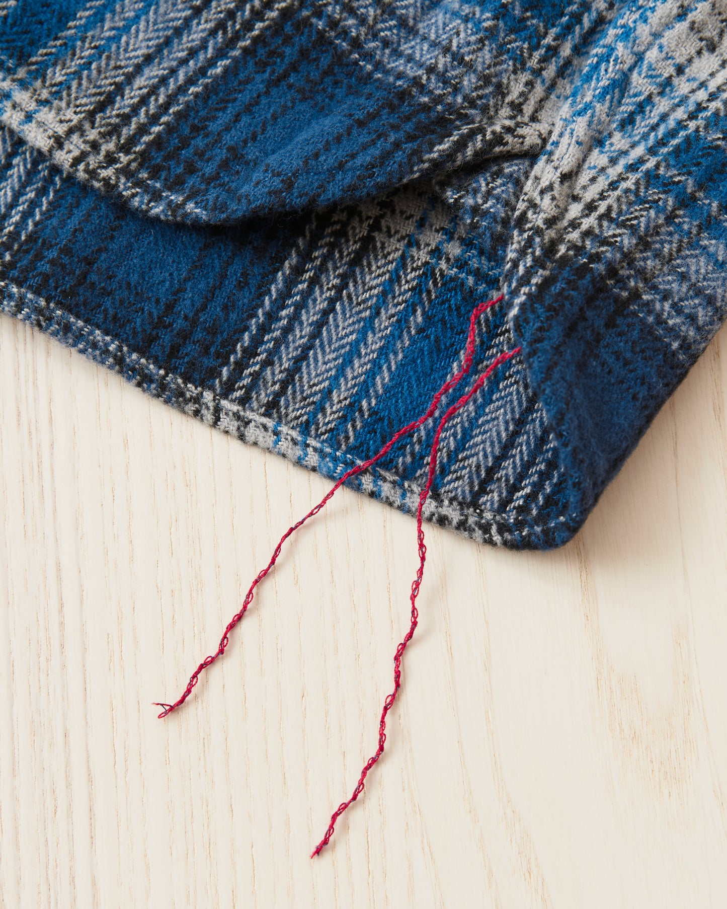 Sugar Cane & Co. SC29584 Fiction Romance Herringbone Twill Check Work Flanell Shirt Navy