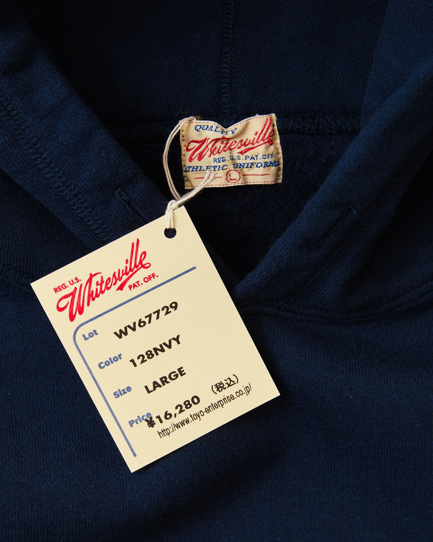 Whitesville Heavyweight Loop-Wheeled Hoodie Navy WV67729