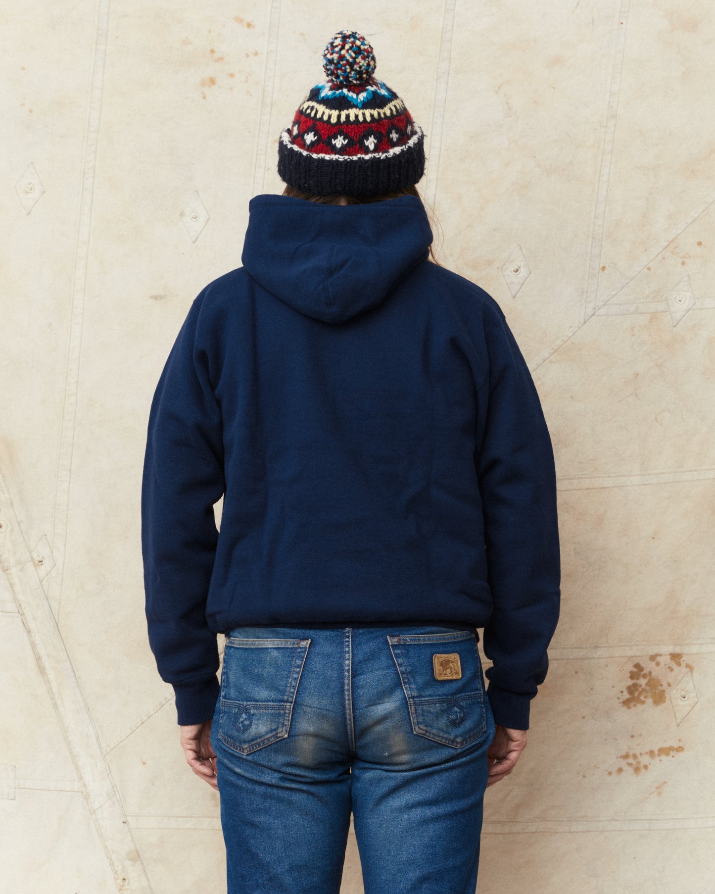 Whitesville Heavyweight Loop-Wheeled Hoodie Navy WV67729