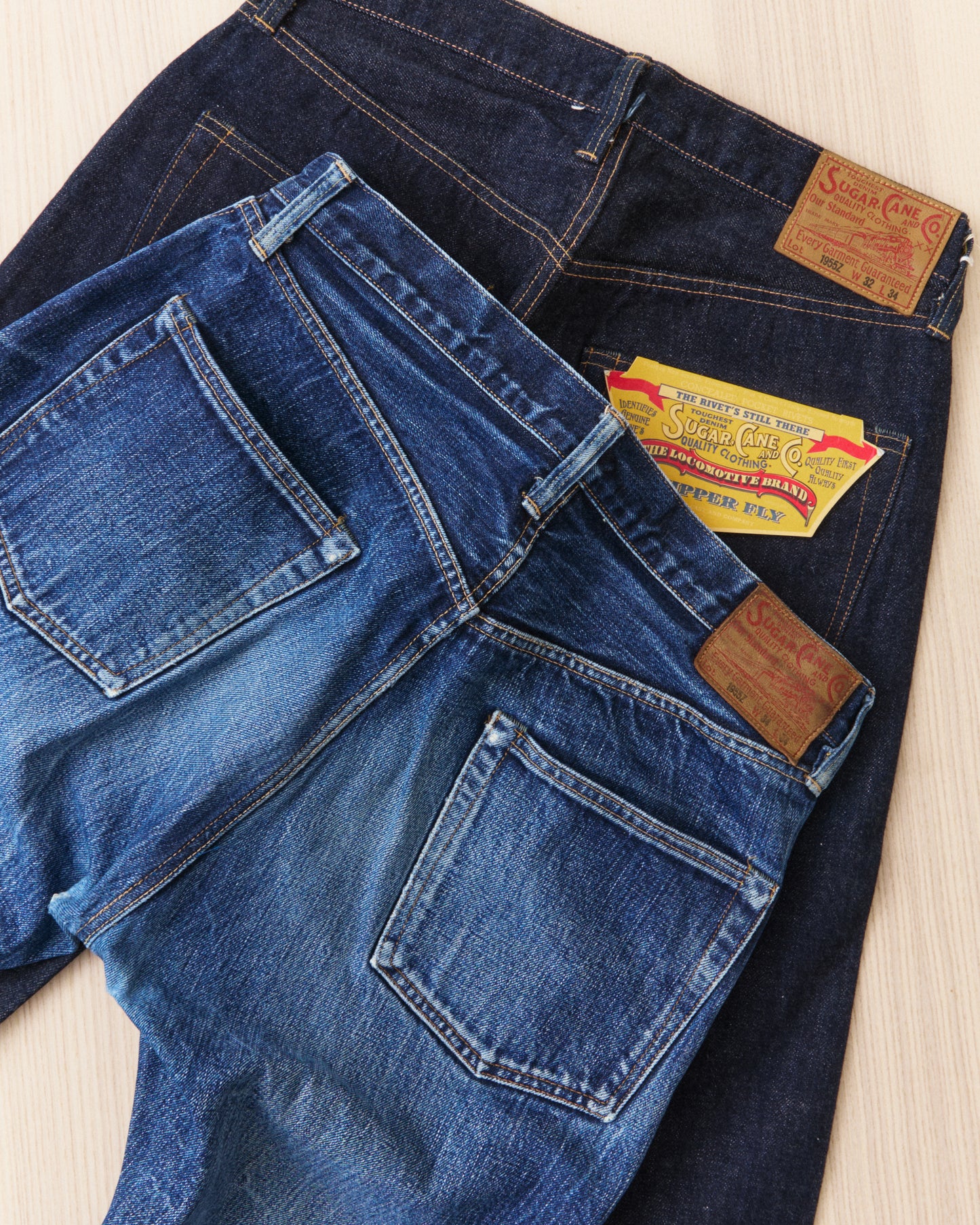 Sugar Cane & Co. 1955Z Model 14 oz One Wash Denim SC42955A