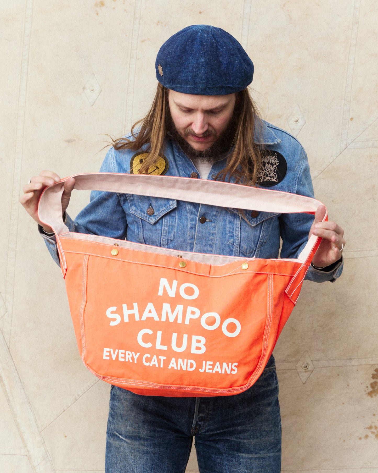 TCB Jeans News Paper Bag Solid Orange