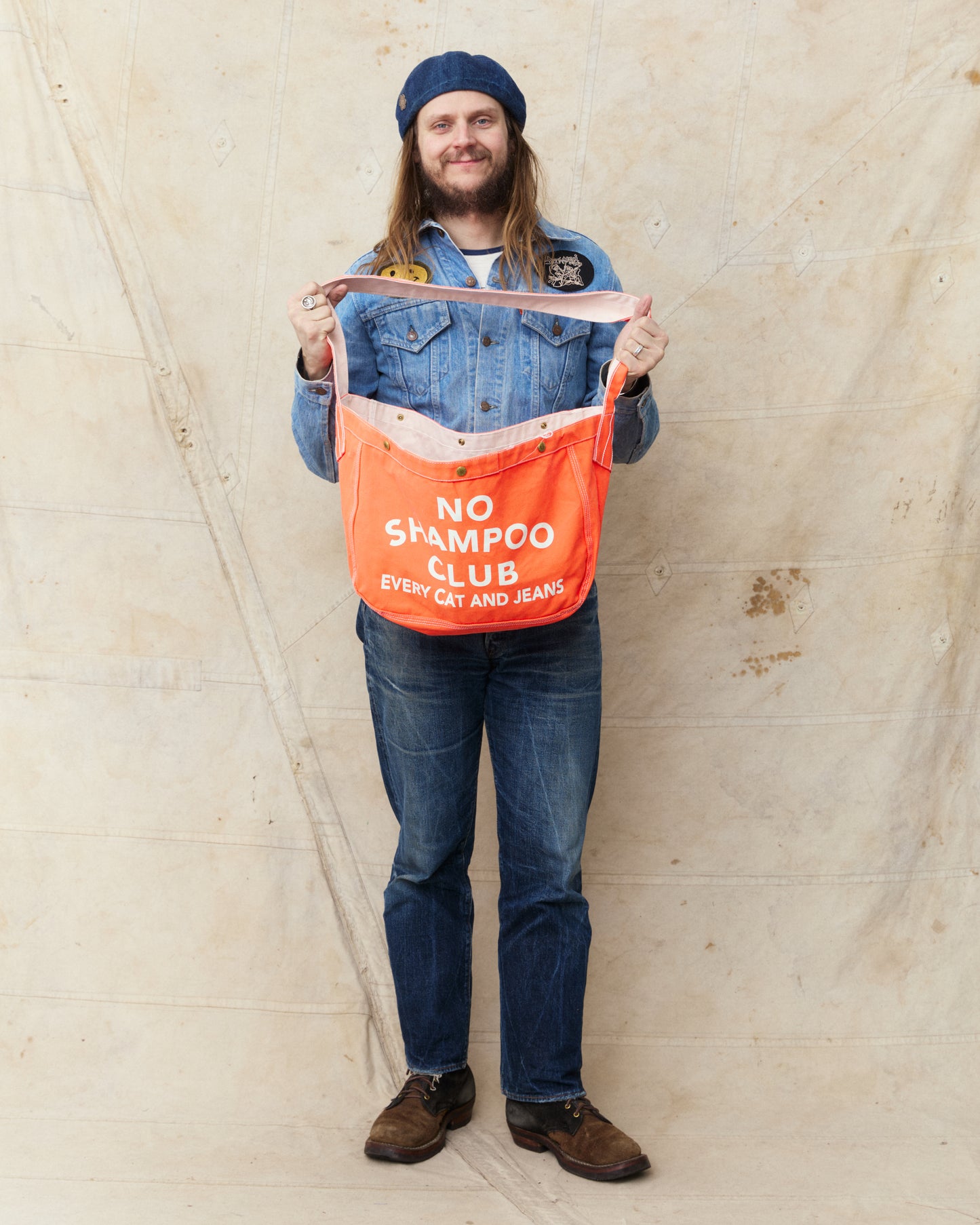 TCB Jeans News Paper Bag Solid Orange