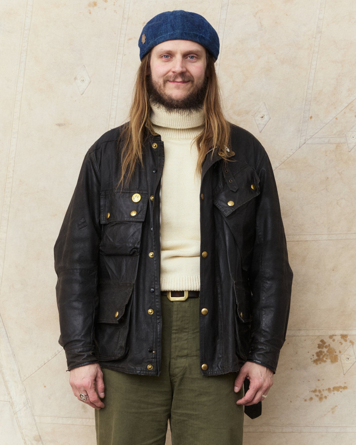 North Sea Clothing The Submariner Roll Neck Wool Jumper Ecru