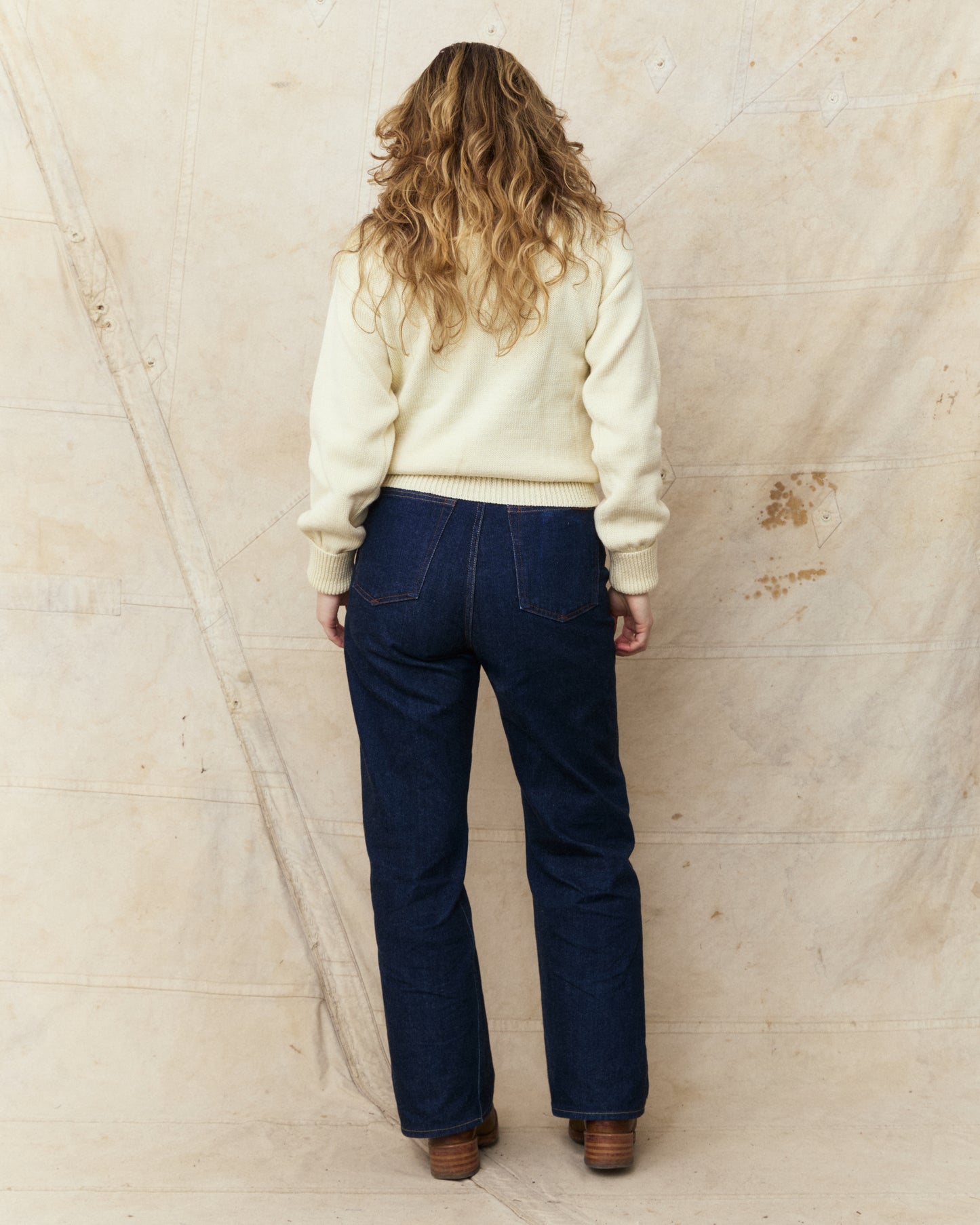 North Sea Clothing The Submariner Roll Neck Wool Jumper Ecru