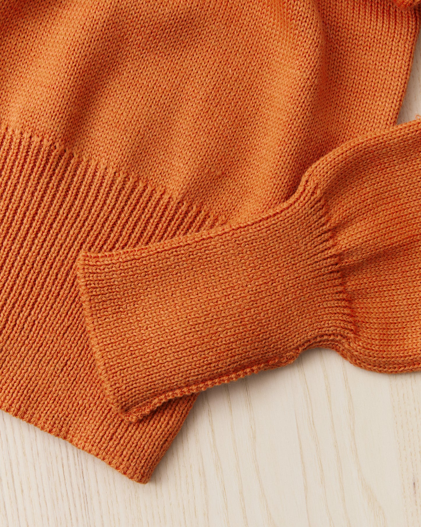 North Sea Clothing The Submariner Roll Neck Wool Sweater Orange