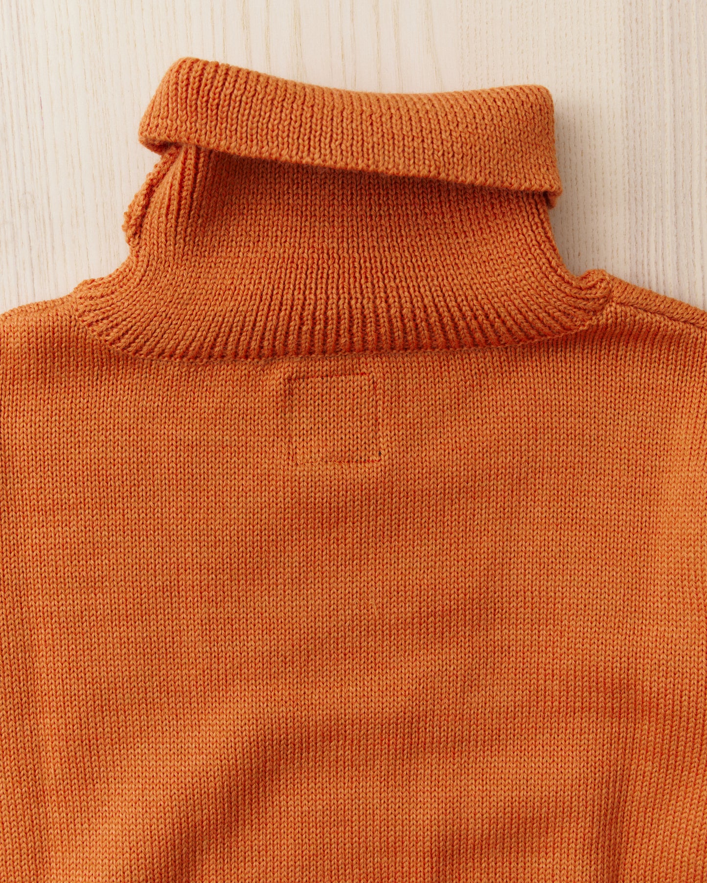 North Sea Clothing The Submariner Roll Neck Wool Sweater Orange