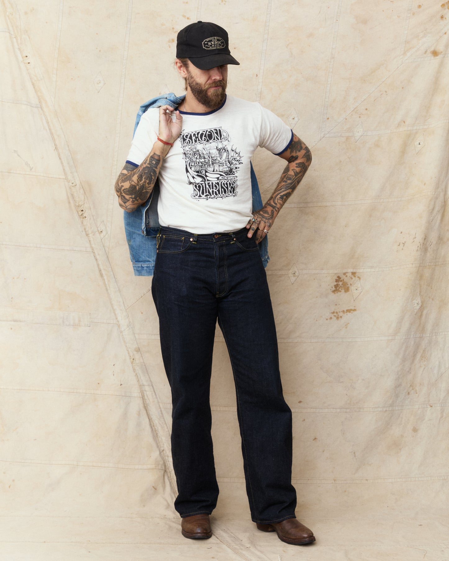 Second Sunrise x Fedja Budimir Screen Printed Ringer T-shirt