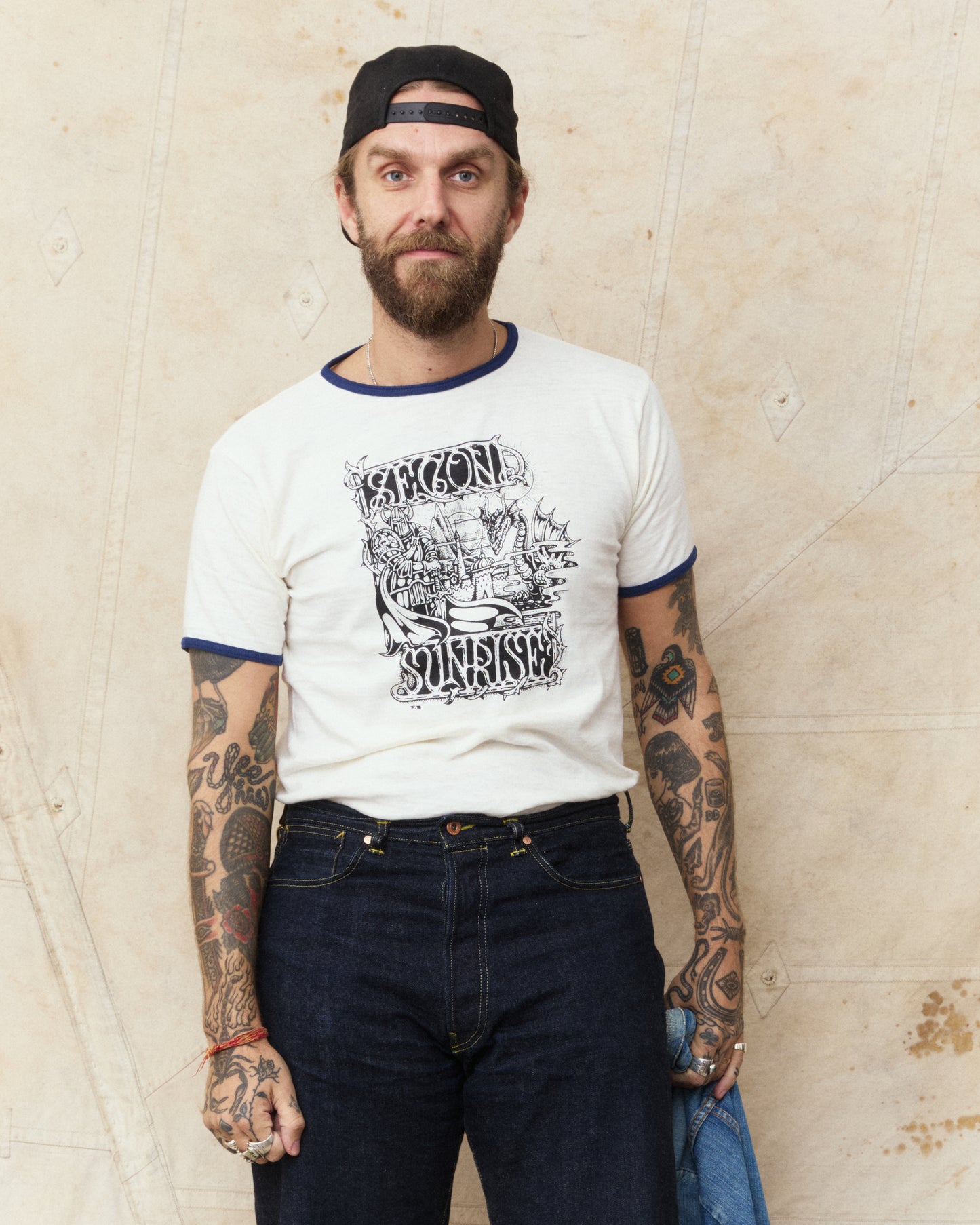 Second Sunrise x Fedja Budimir Screen Printed Ringer T-shirt