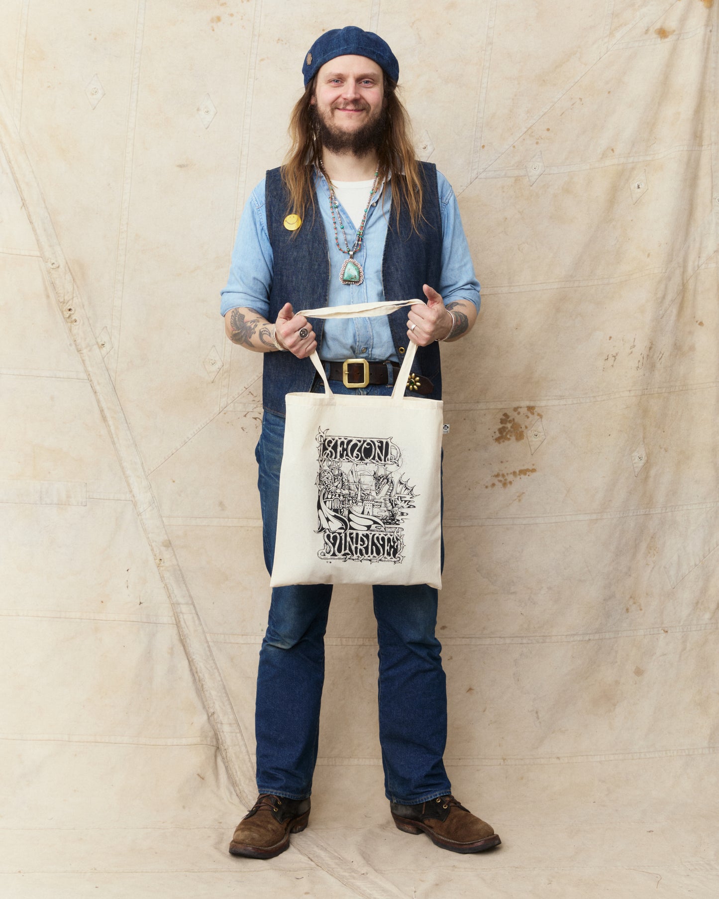 Second Sunrise x Fedja Budimir Screen Printed Tote Bag