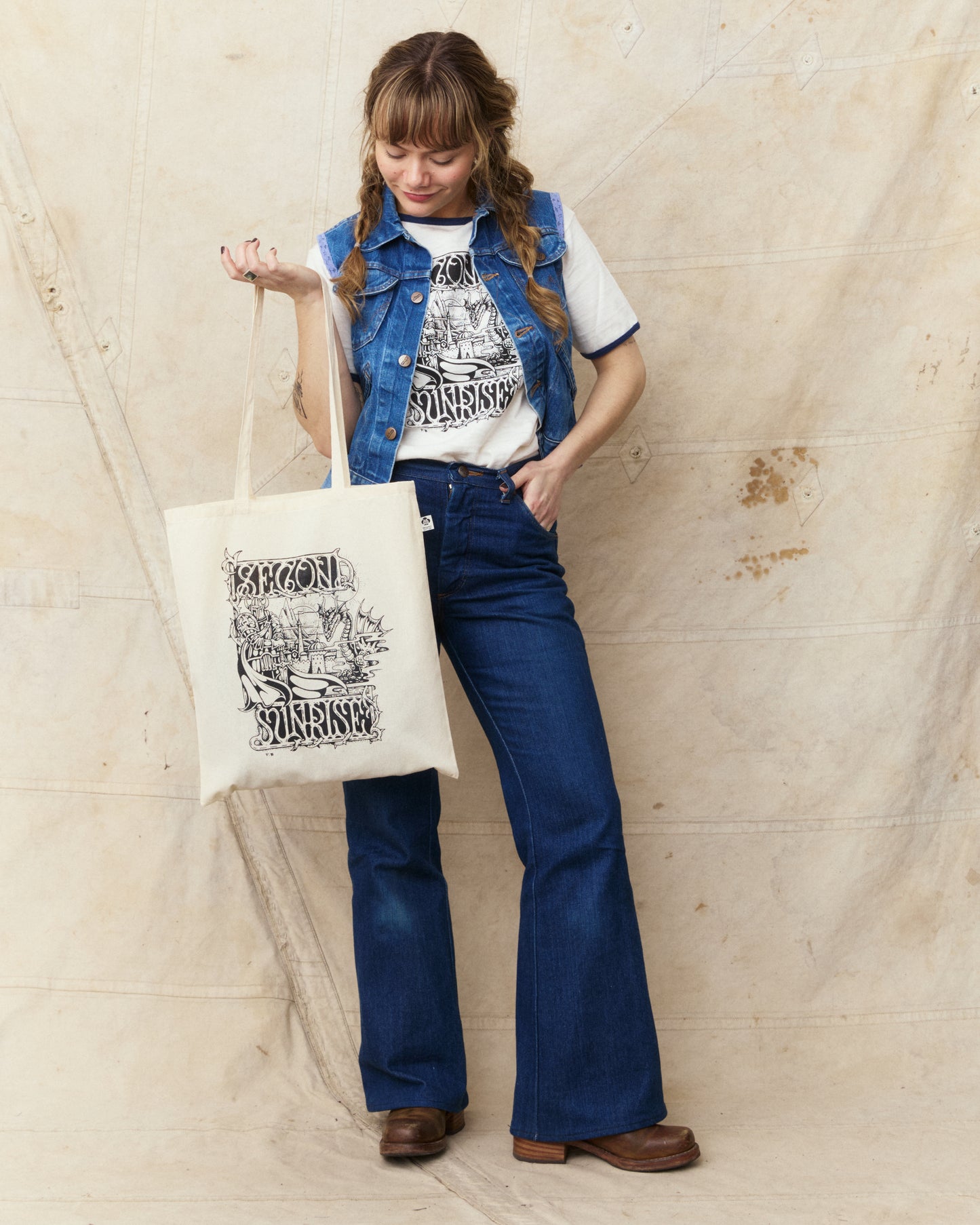 Second Sunrise x Fedja Budimir Screen Printed Tote Bag