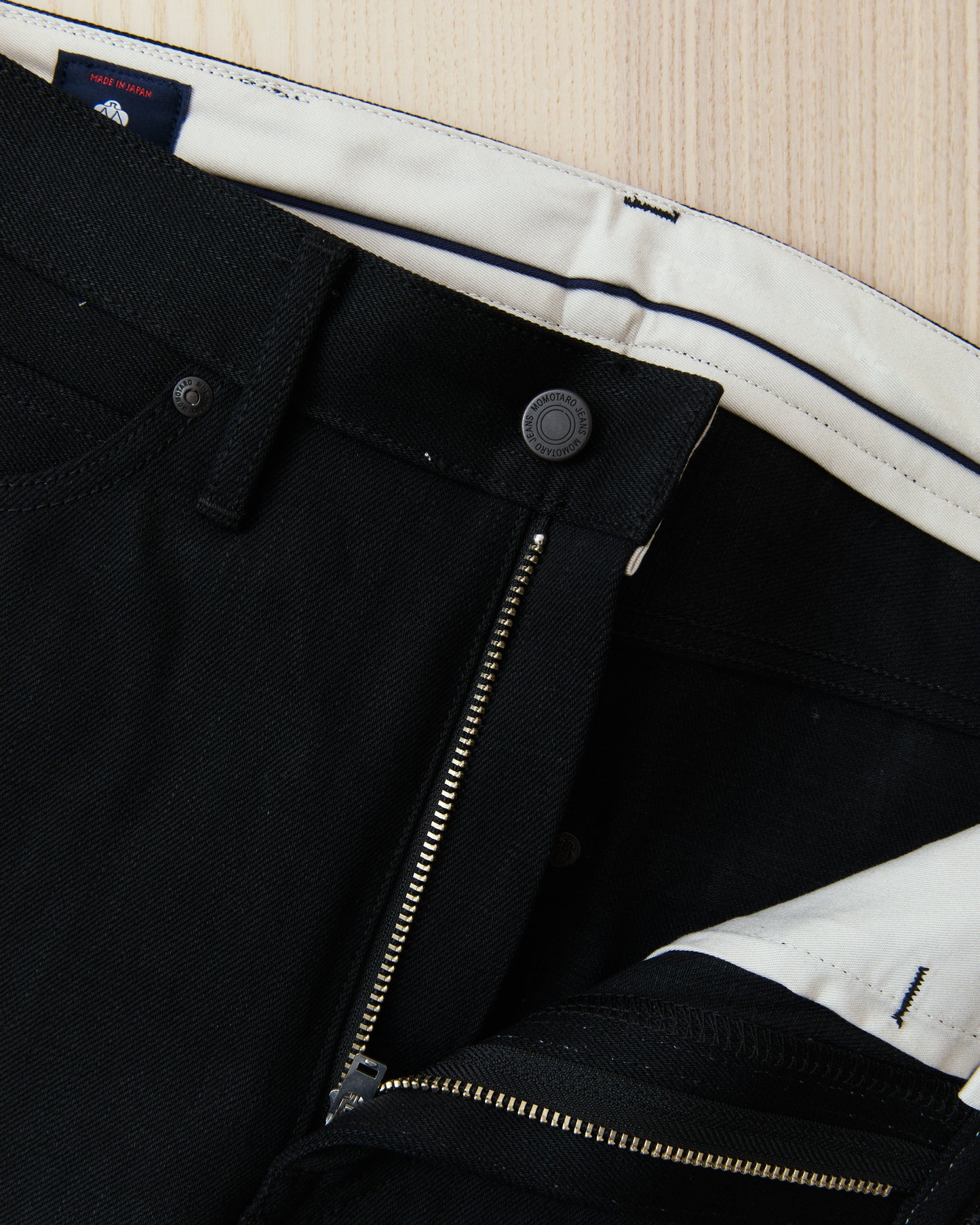 Momotaro MMJB0400 #400 Standard Wide 14.7oz Jeans Black