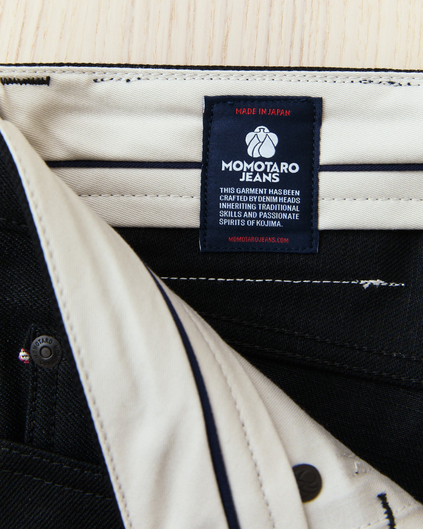 Momotaro MMJB0400 #400 Standard Wide 14.7oz Jeans Black