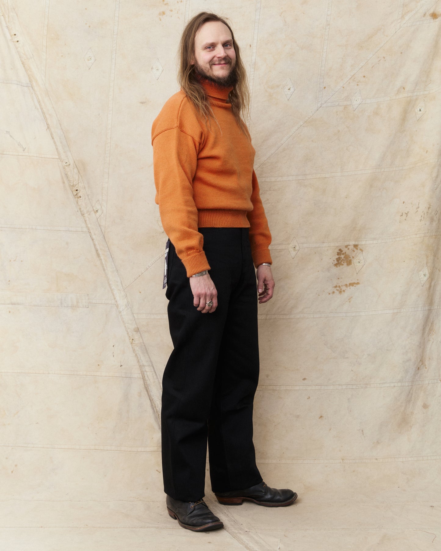 Momotaro MMJB0400 #400 Standard Wide 14.7oz Jeans Black