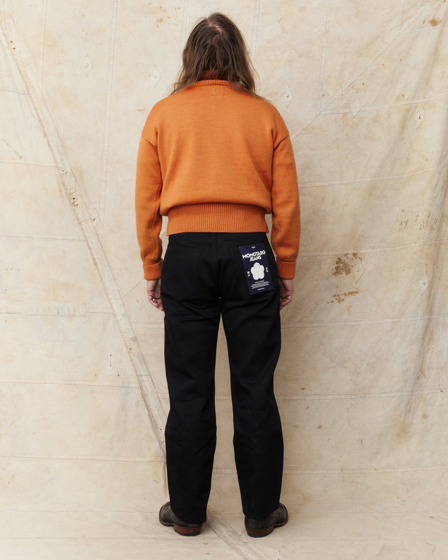 Momotaro MMJB0400 #400 Standard Wide 14.7oz Jeans Black