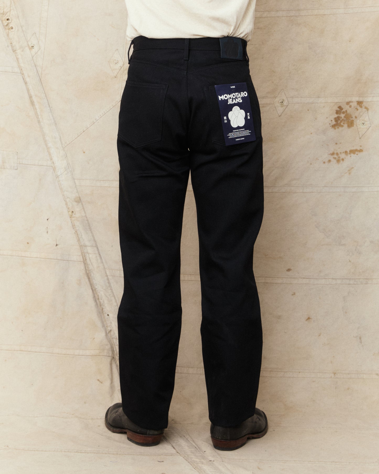 Momotaro MMJB0400 #400 Standard Wide 14.7oz Jeans Black