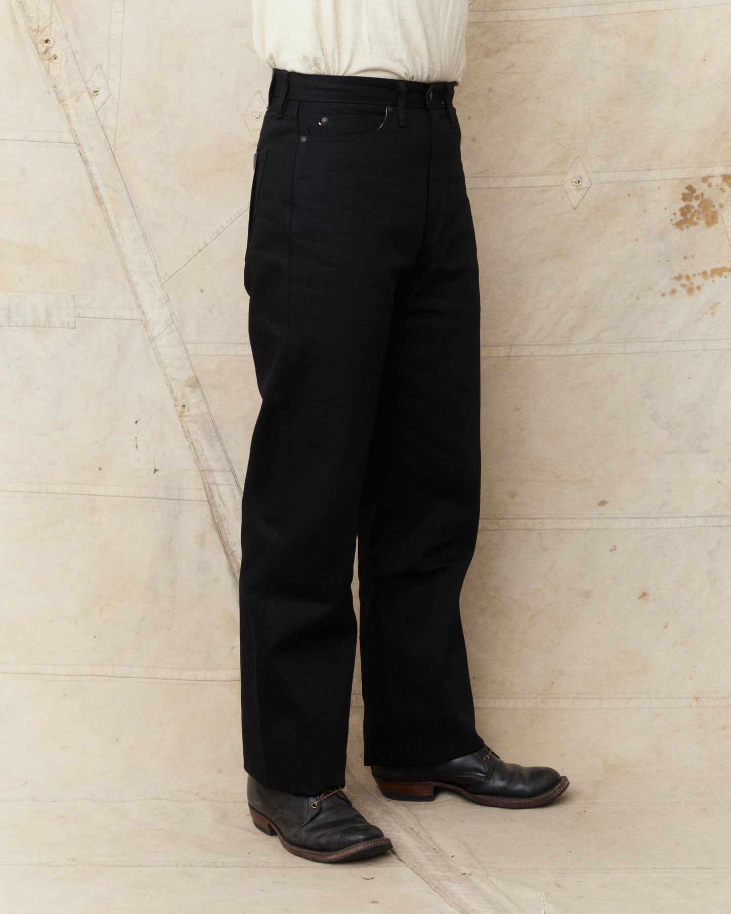 Momotaro MMJB0400 #400 Standard Wide 14.7oz Jeans Black