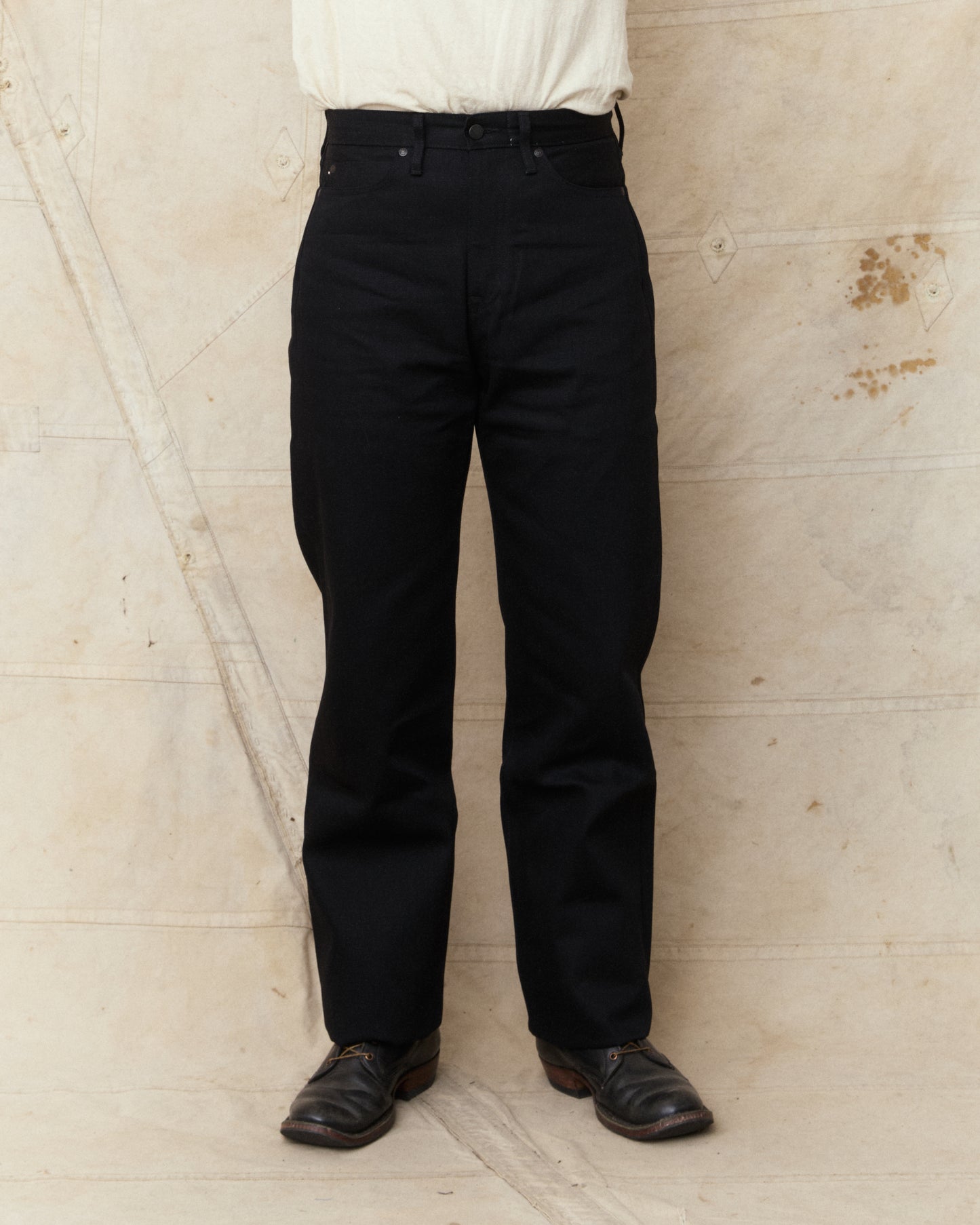 Momotaro MMJB0400 #400 Standard Wide 14.7oz Jeans Black