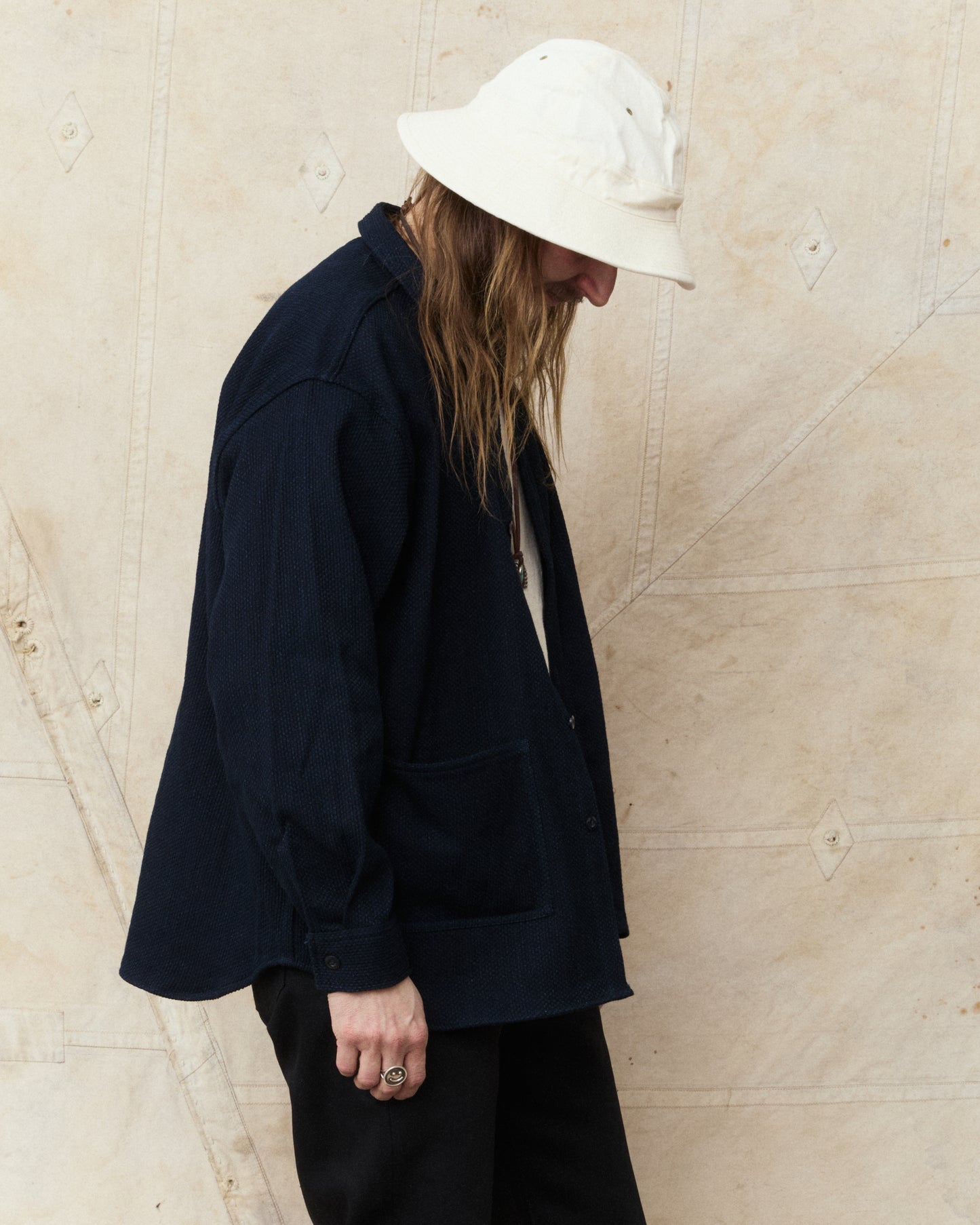 Japan Blue JBOT1317 Sashiko Big Shirts Jacket