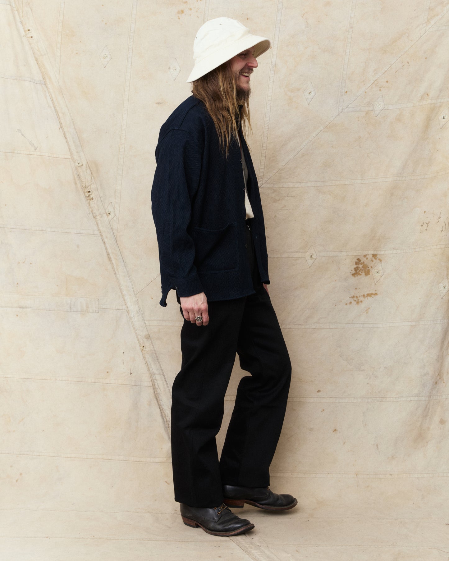 Japan Blue JBOT1317 Sashiko Big Shirts Jacket