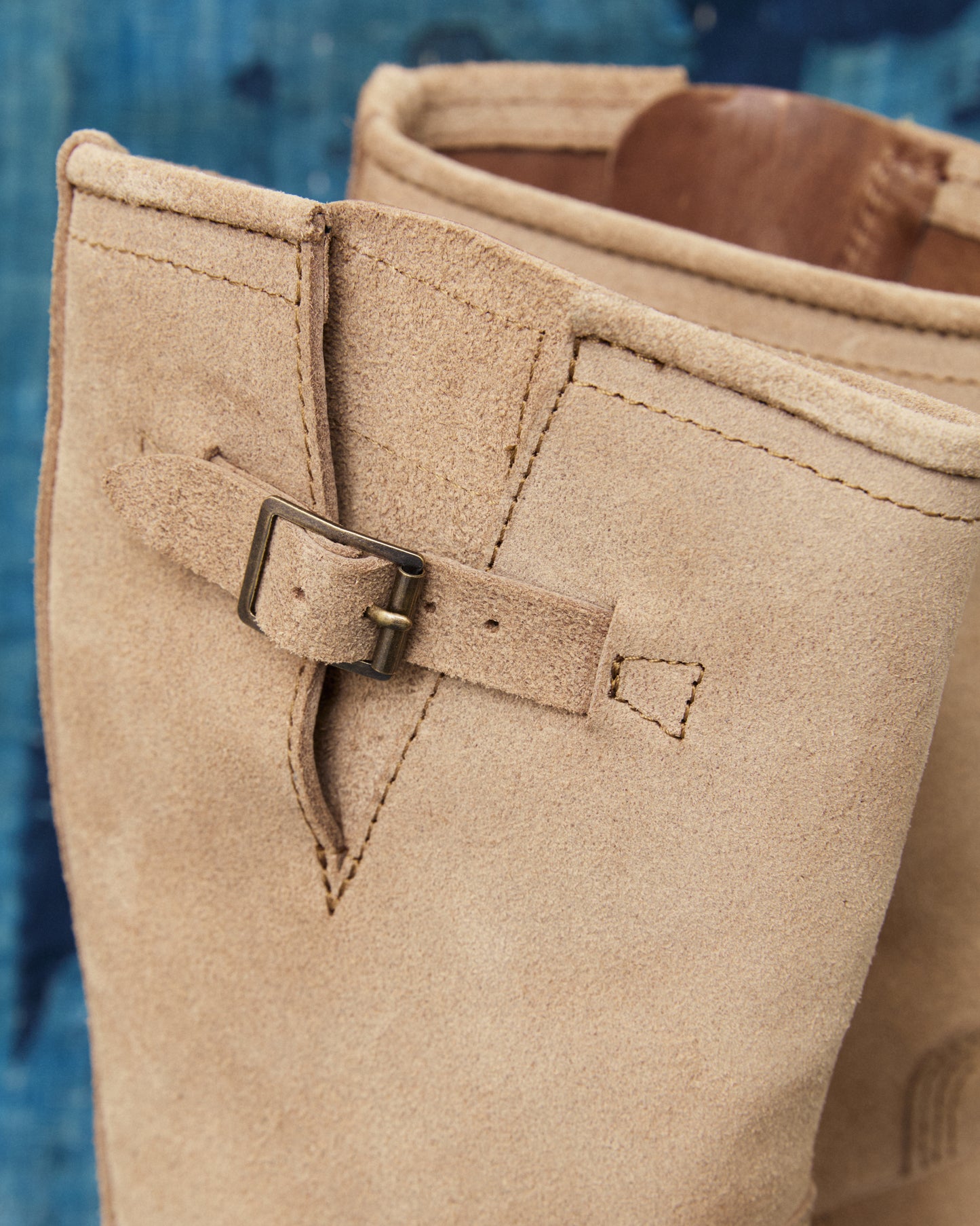 John Lofgren LK-003 Engineer Boots Horween Leather Natural Roughout